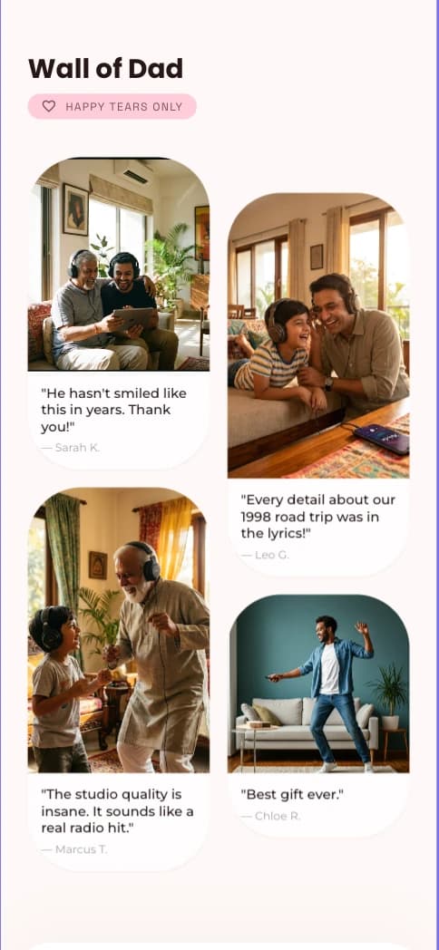 Wall of Dad: Father's Day song testimonials